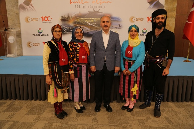 RİZE'DE 100. YIL CUMHURİYET RESEPSİYONU