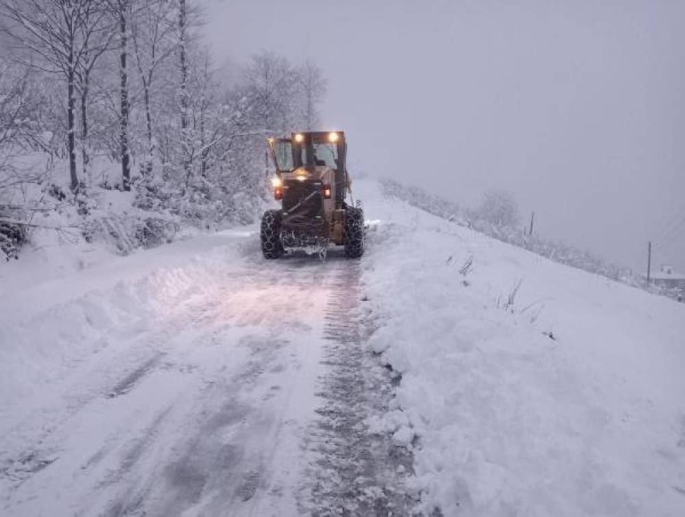 Doğu Karadeniz'de kar; 201 köy ve mahalle yolu kapandı