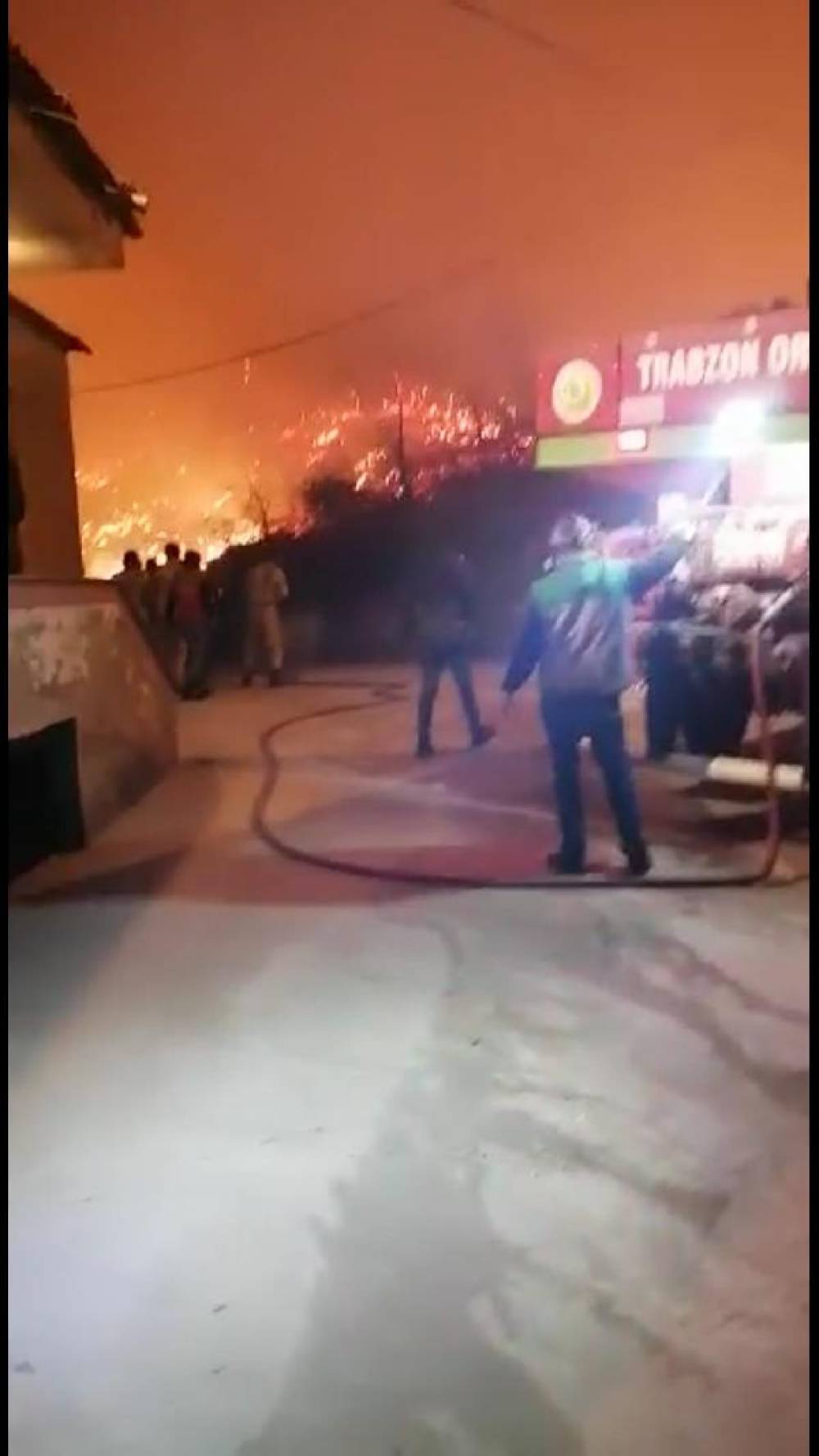 Trabzon Of'ta örtü yangını (2)