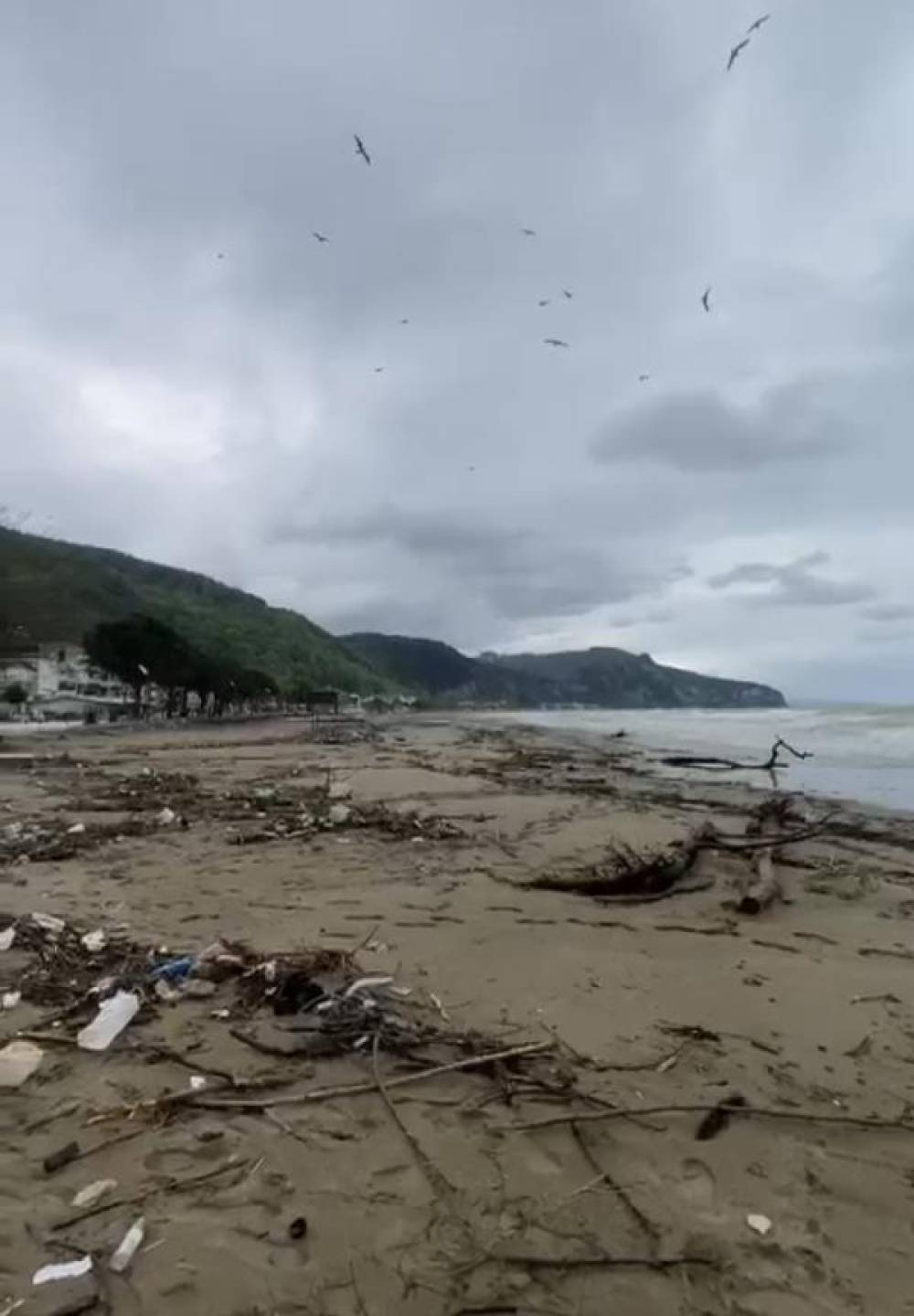 Tatil beldesi İnkumu'nda sahil, çöplerden arındırıldı