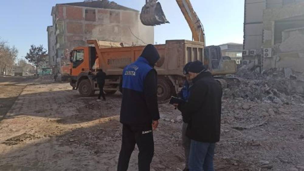 Samsun Büyükşehir zabıta ekipleri deprem bölgesinde