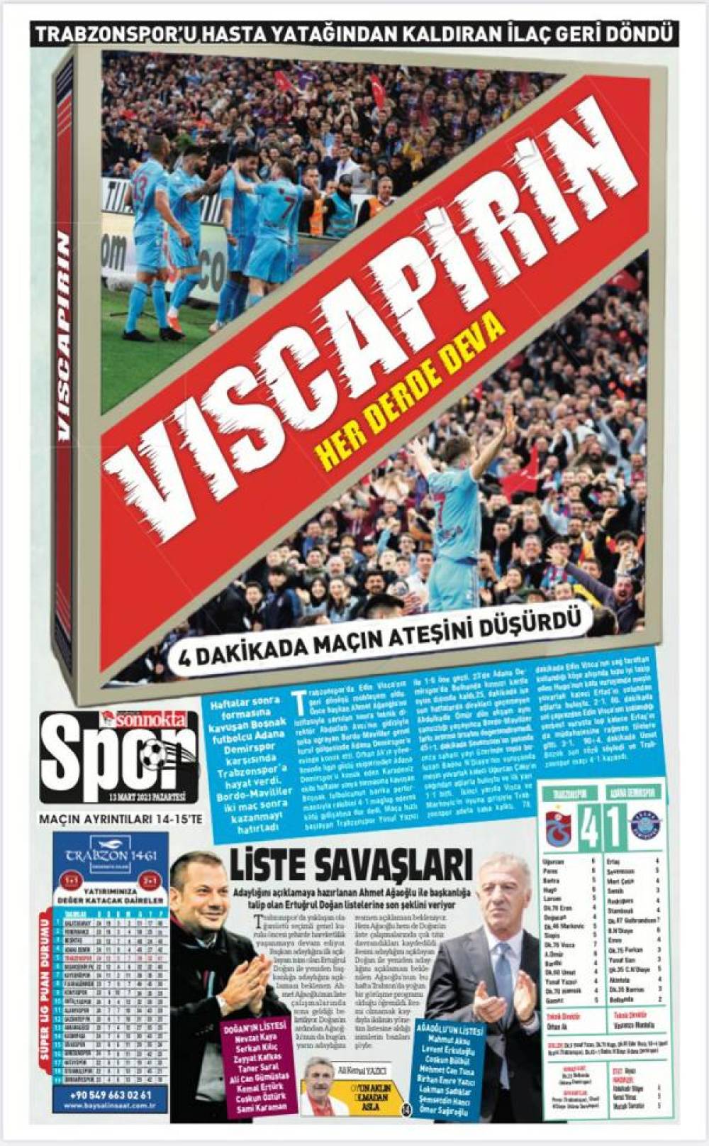 Visca'nın dönüşü Trabzonspor'a ilaç oldu