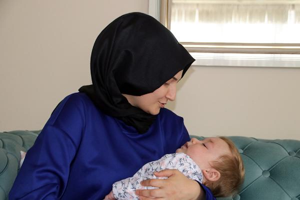 Tek isteği 17 aylık oğlu Resul Hamza'nın iyileşmesi