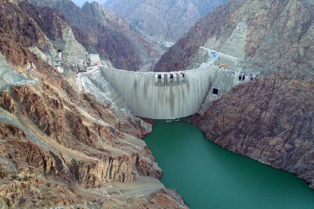 Yusufeli Barajı'nda su seviyesi 145 metreyi aştı; yapım aşaması kamerada