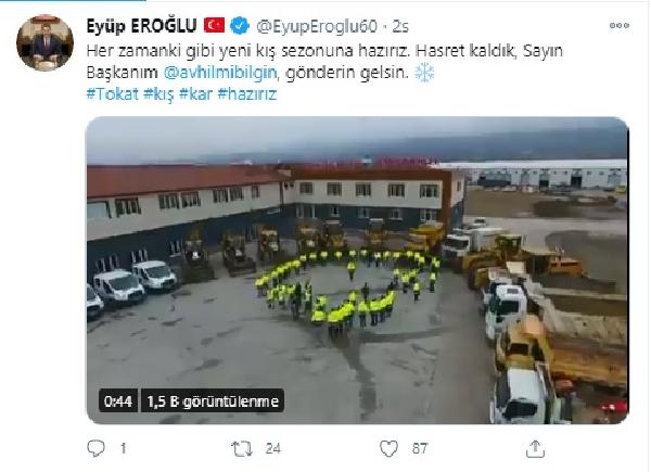 Tokat ve Sivas belediye başkanlarının sosyal medyada 'kar' diyaloğu gülümsetti