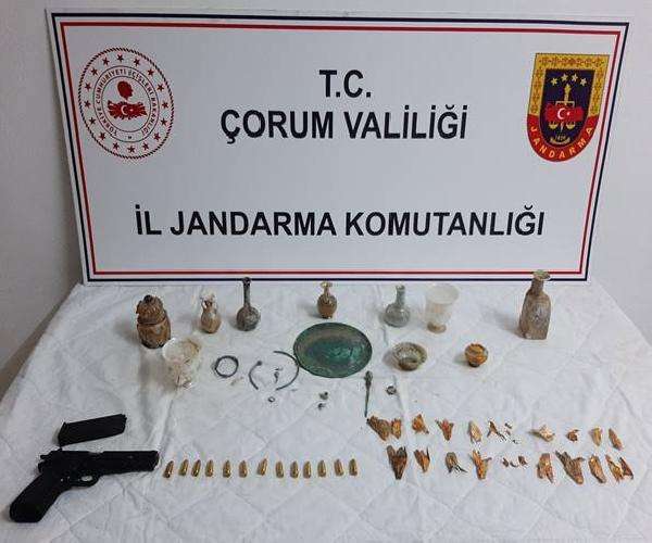 &Ccedil;orum&rsquo;da 1 yılda ka&ccedil;ak kazı yapan 46 kişi yakalandı
