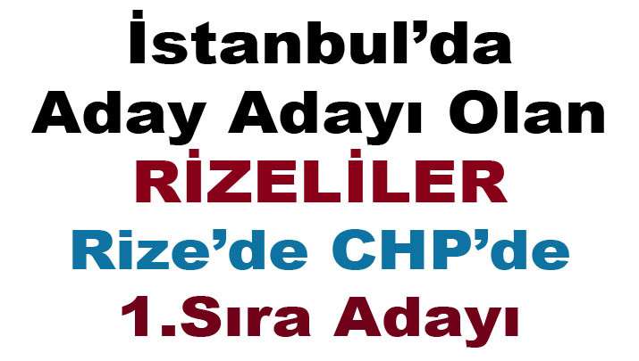 ADAY ADAYLARI NETLEŞİYOR  RİZE'DE MİLLET İTTİFAKI NE KADAR İDDİALI?