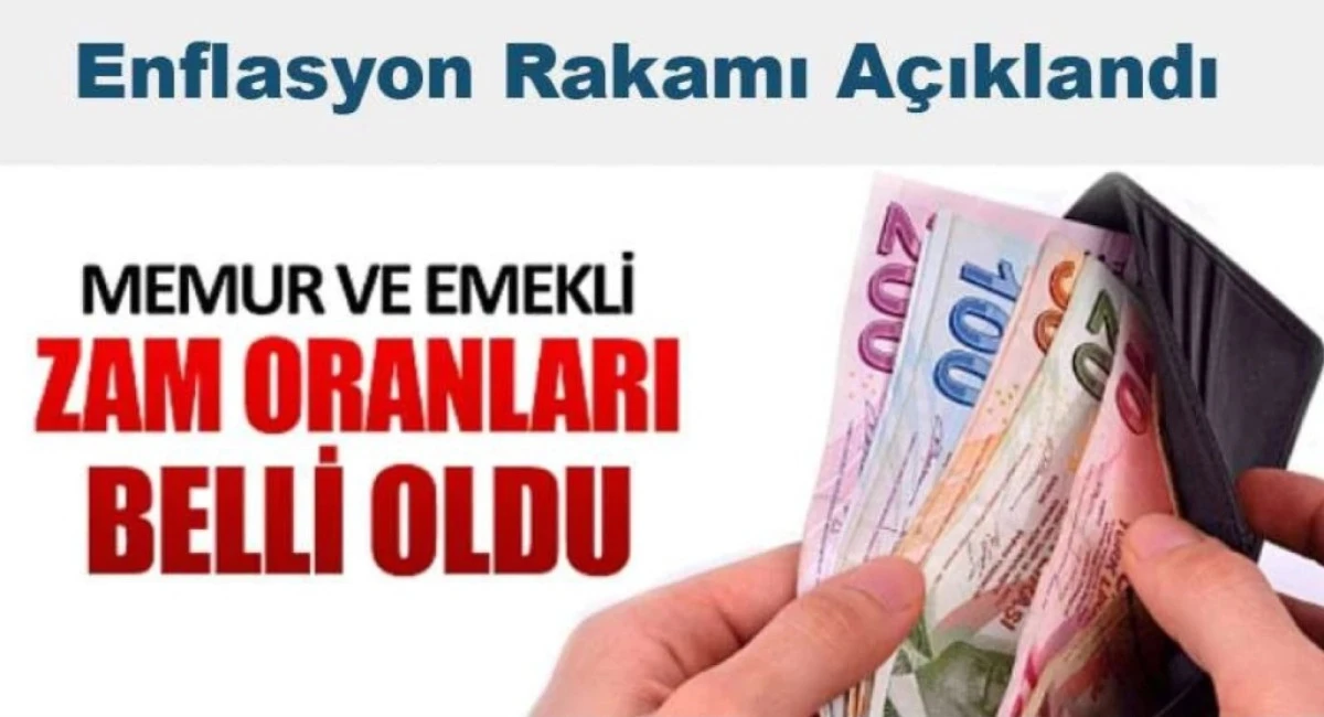 ARALIK AYI ENFLASYONU  A&Ccedil;IKLANDI. MEMUR VE EMEKLİ ZAMMI BELLİ OLDU