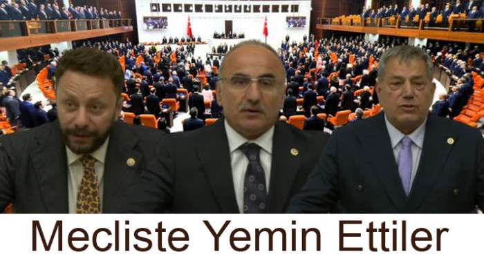 AVCI, MERTOĞLU VE OCAKLI MECLİSTE YEMİN ETTİ. VİDEO