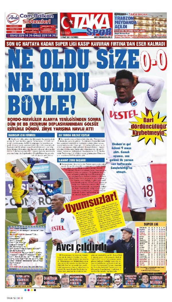 Yerel basından Trabzonspor'a eleştiriler
