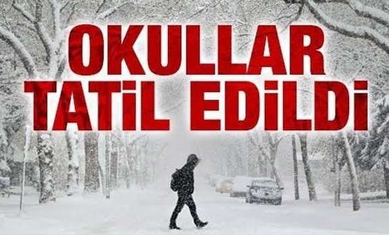 Eğitime kar engeli Okullar tatil