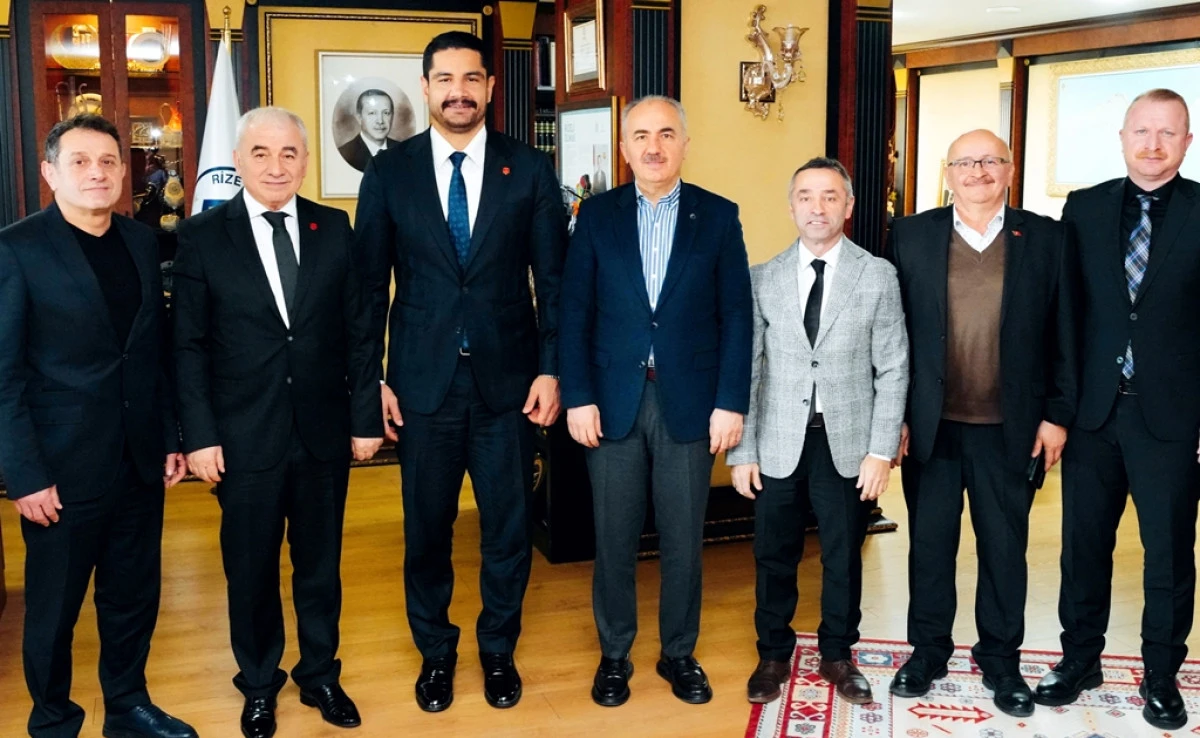 FEDERASYON BAŞKANI RİZE'DE BAŞKAN METİN'İ ZİYARET ETTİ