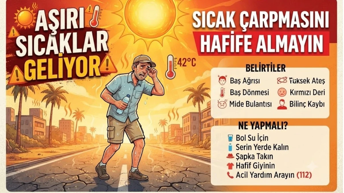   G&uuml;neş &ccedil;arpmasını hafife almayın