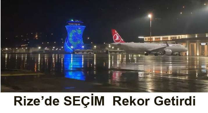 Rize  Havalimanında Seçim Yoğunluğu