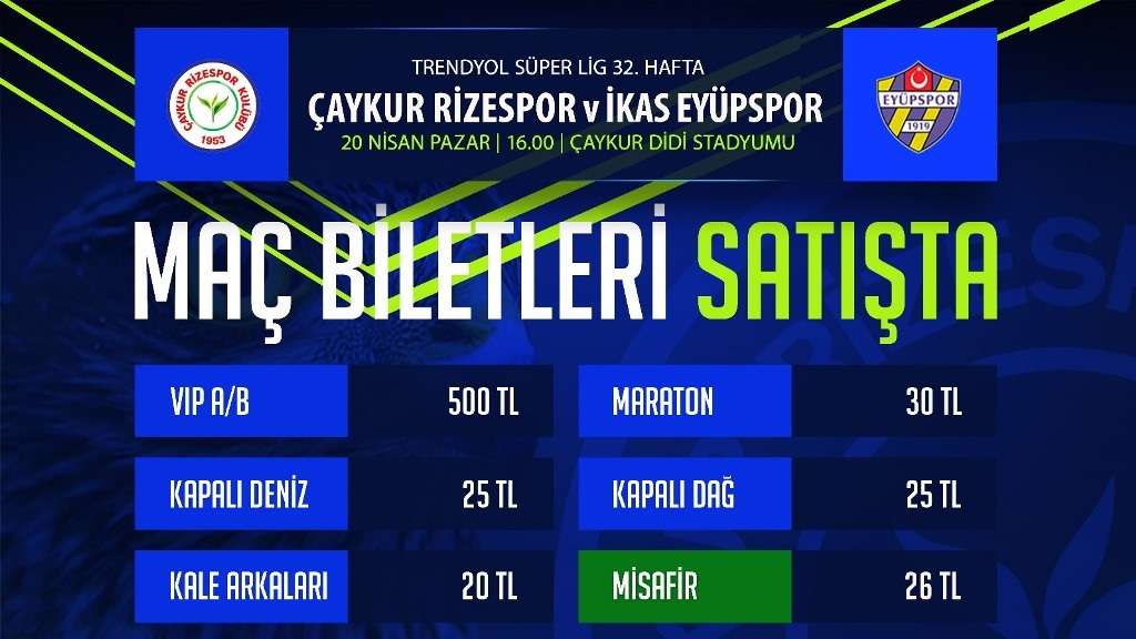 RİZE'DE MAÇA GİDECEKLER DİKKAT. BİLETİNİZ BLOKE OLMUŞ OLABİLİR