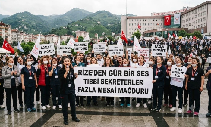 RİZE'DE TIBBI SEKRETERLERİN SORUNLARI G&Uuml;NDEM OLDU