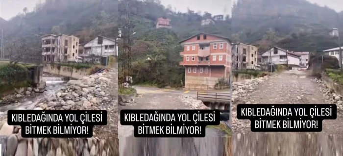 RİZE'DE YILLARDIR BİTMEYEN YOL ÇİLESİ