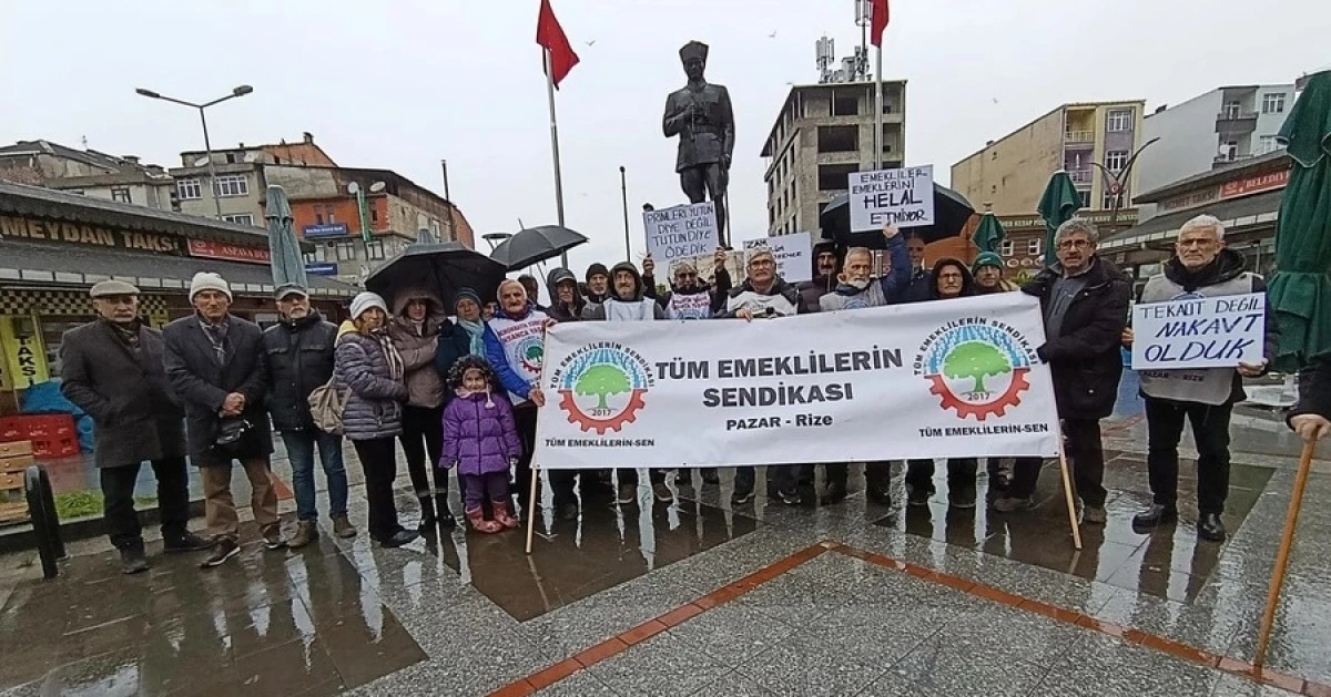 RİZE'DEN SESLENDİLER. EMEKLİLER HAKKINI HELAL ETMİYOR