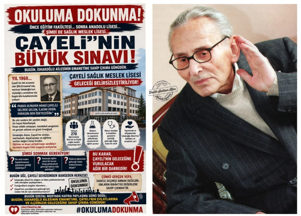 RİZELİ HAYIRSEVER İŞ İNSANI VE OKULUMA DOKUNMA