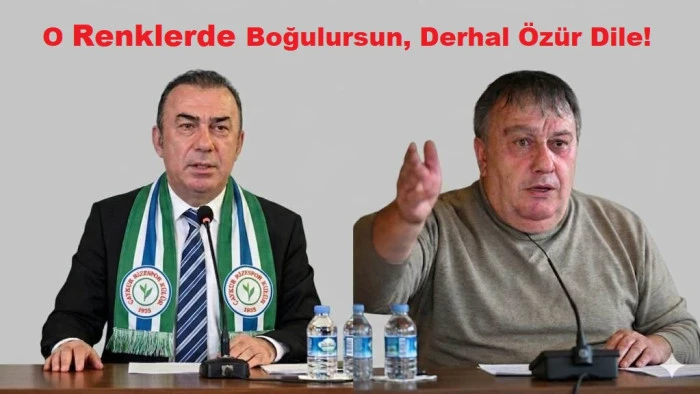 RİZELİ SANATÇIYI TOPPA TUTTU. DERHAL ÖZÜR  DİLE