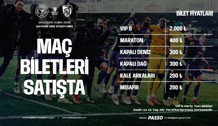 RİZESPOR TARAFTARINI STADYUMDA İSTİYOR. BİLETLER SATIŞTA