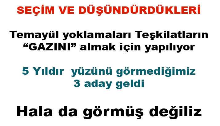 SEÇİM VE DÜŞÜNDÜRDÜKLERİ